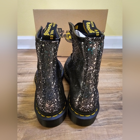 Dr. Martens 1460 METALLIC SPLATTER SUEDE LACE-UP BOOTS,US 8 - Picture 5 of 10